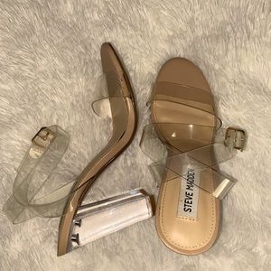 Camille Clear Steve Madden heels, size 7.5